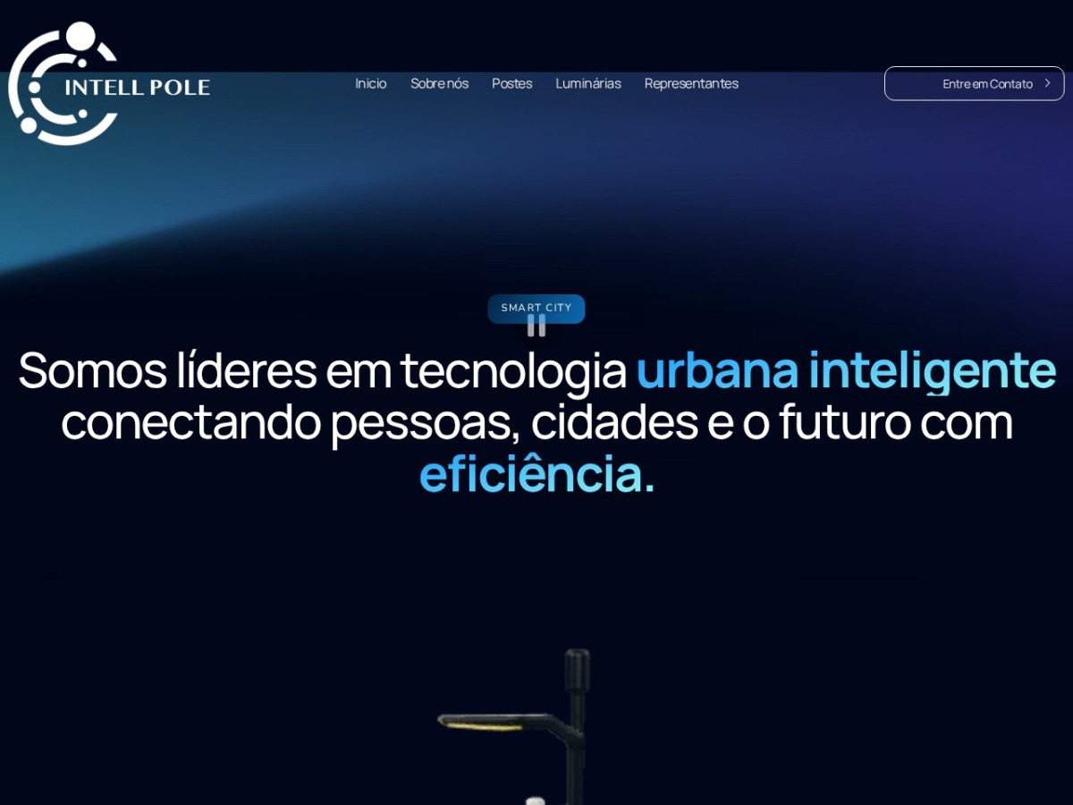 Site Intell Pole desenvolvido pela Tresend